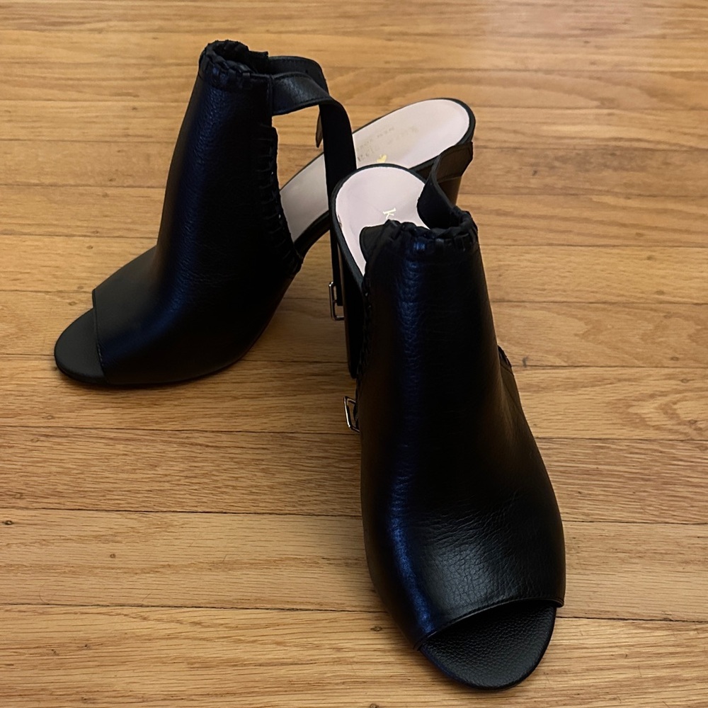 Kate Spade Black Peep-Toe Heels